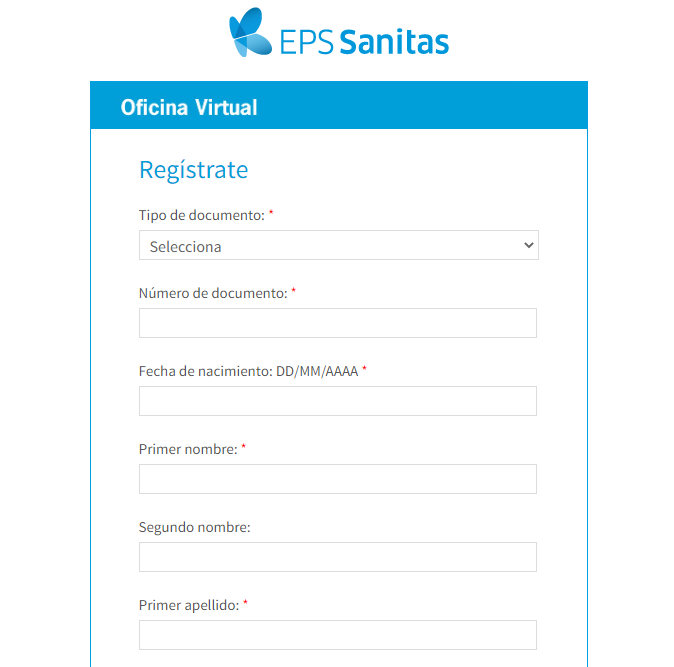 Sanitas Oficina Virtual: Registro y Servicios online