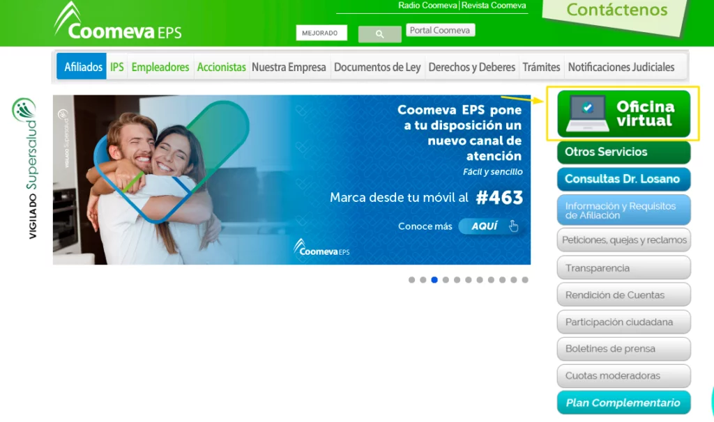 Certificado Coomeva EPS online: Descarga y afiliación