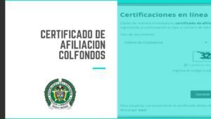 Certificado de afiliación colfondos 2021