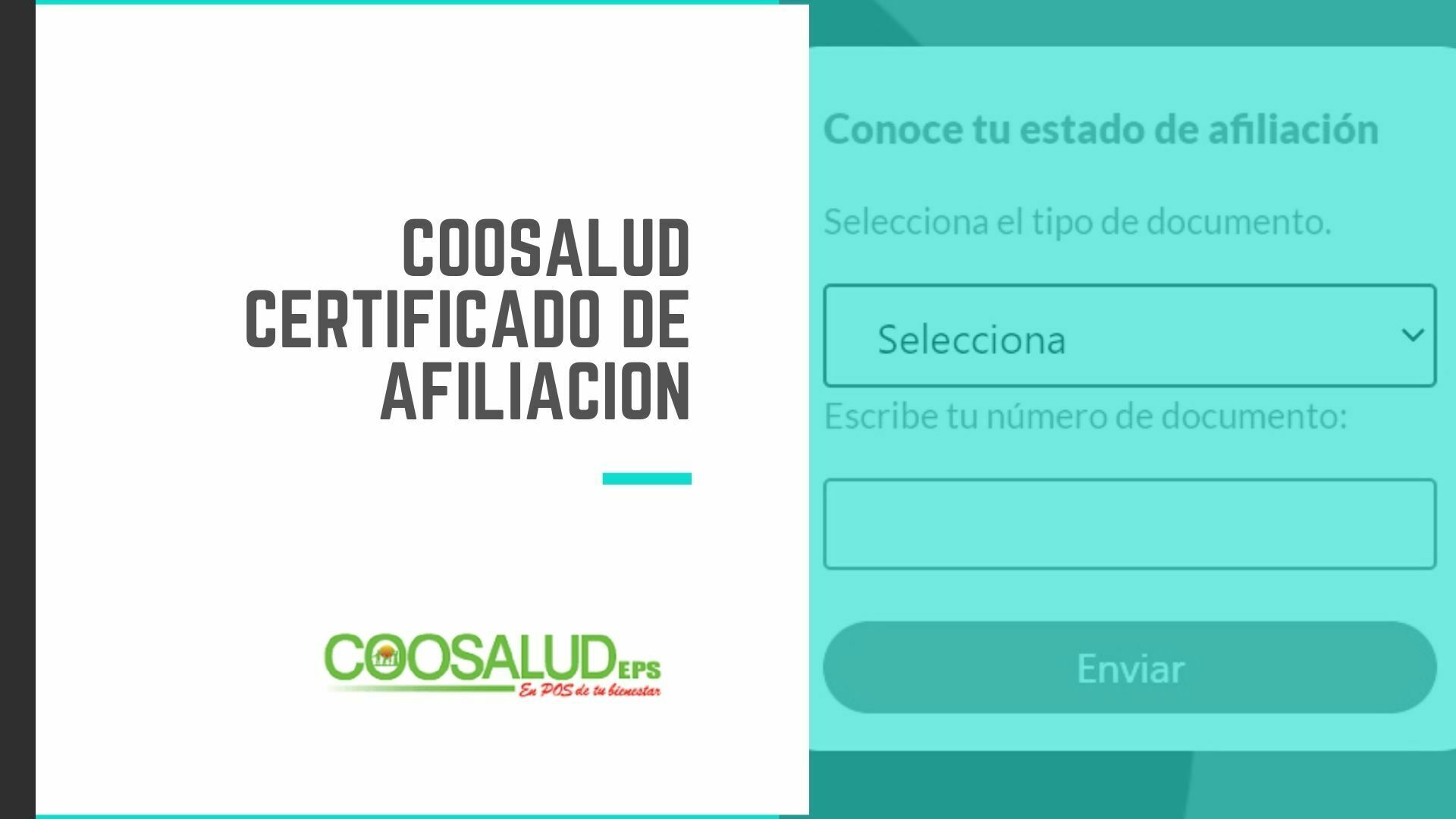 Coosalud Certificado de Afiliación